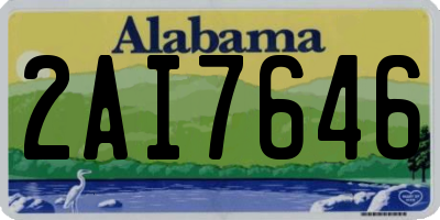 AL license plate 2AI7646