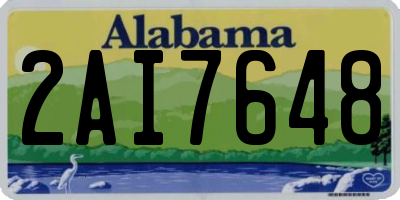 AL license plate 2AI7648