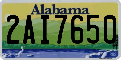 AL license plate 2AI7650