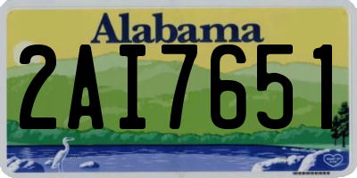 AL license plate 2AI7651