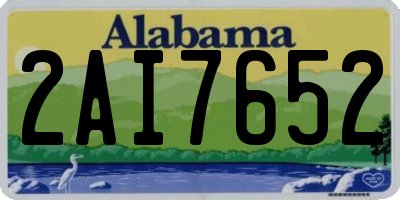AL license plate 2AI7652