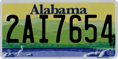 AL license plate 2AI7654