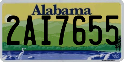 AL license plate 2AI7655
