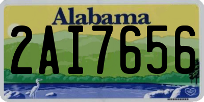 AL license plate 2AI7656