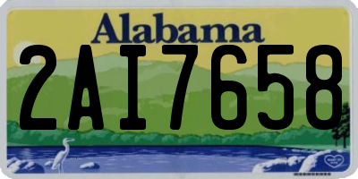 AL license plate 2AI7658