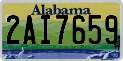 AL license plate 2AI7659