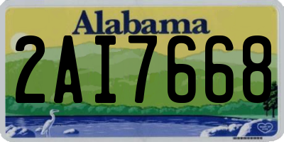 AL license plate 2AI7668