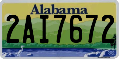 AL license plate 2AI7672