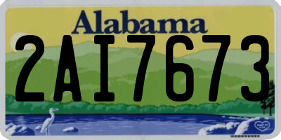 AL license plate 2AI7673