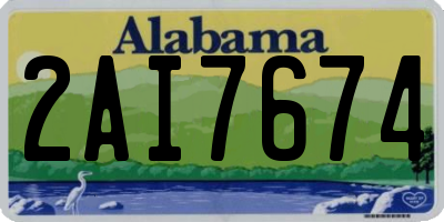 AL license plate 2AI7674