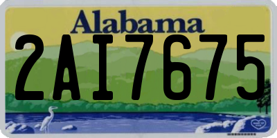 AL license plate 2AI7675