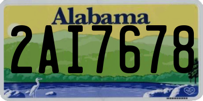 AL license plate 2AI7678