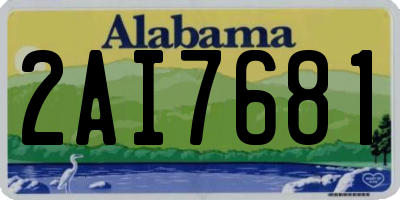 AL license plate 2AI7681