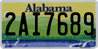 AL license plate 2AI7689