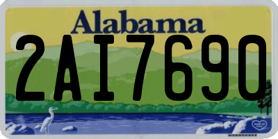 AL license plate 2AI7690