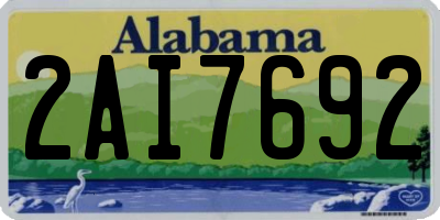 AL license plate 2AI7692