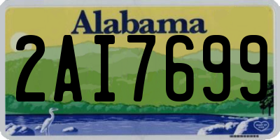AL license plate 2AI7699