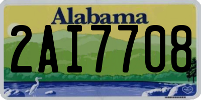 AL license plate 2AI7708