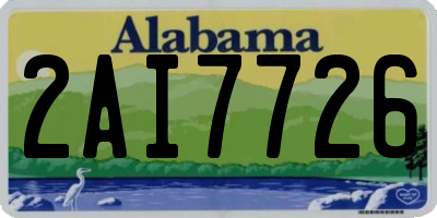 AL license plate 2AI7726
