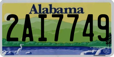 AL license plate 2AI7749