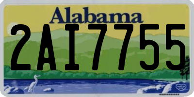 AL license plate 2AI7755