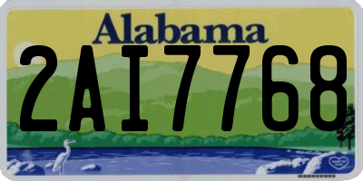 AL license plate 2AI7768