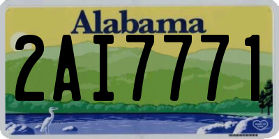 AL license plate 2AI7771