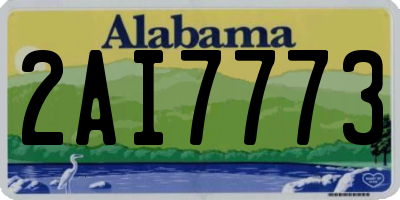 AL license plate 2AI7773