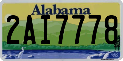 AL license plate 2AI7778