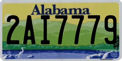 AL license plate 2AI7779