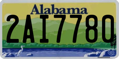AL license plate 2AI7780