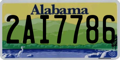 AL license plate 2AI7786