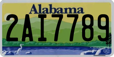 AL license plate 2AI7789
