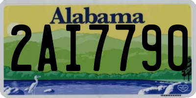 AL license plate 2AI7790