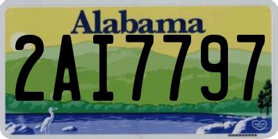 AL license plate 2AI7797