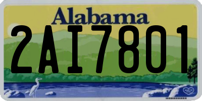 AL license plate 2AI7801