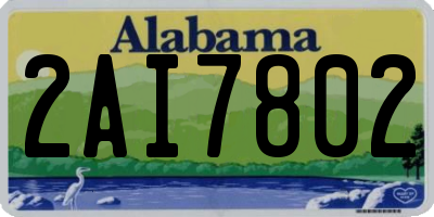 AL license plate 2AI7802