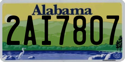 AL license plate 2AI7807