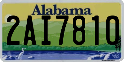 AL license plate 2AI7810