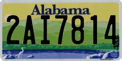 AL license plate 2AI7814