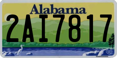 AL license plate 2AI7817