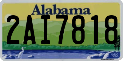 AL license plate 2AI7818