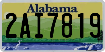 AL license plate 2AI7819