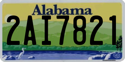 AL license plate 2AI7821