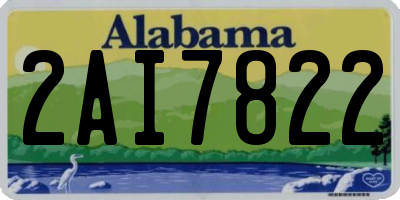 AL license plate 2AI7822