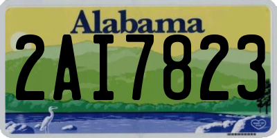 AL license plate 2AI7823