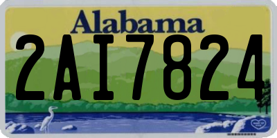 AL license plate 2AI7824