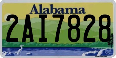 AL license plate 2AI7828
