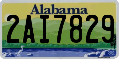 AL license plate 2AI7829