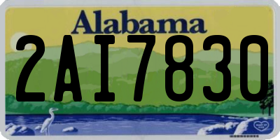 AL license plate 2AI7830